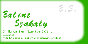 balint szakaly business card